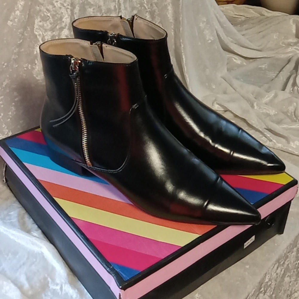 Black Flat Booties - image 1